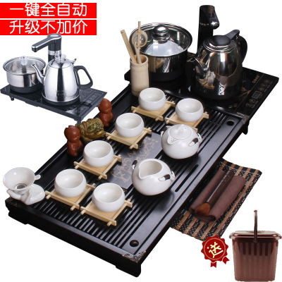 唐宏坊定窑月白马盘茶具套装整套茶具唐宏坊电热炉茶具套装茶具冰裂整套功夫茶具套装陶瓷茶具茶盘款式五