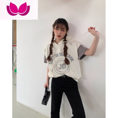 七斓[]微胖mm卫衣套装女大码设计感小众马甲半身裙套