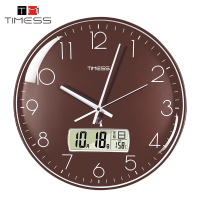 TIMESS电波钟钟表挂钟客厅家用时尚时钟挂墙轻奢装饰大气创意挂表