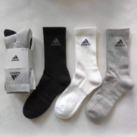 Adidas/阿迪达斯 新款男女运动中筒袜三双装 IA3951 D