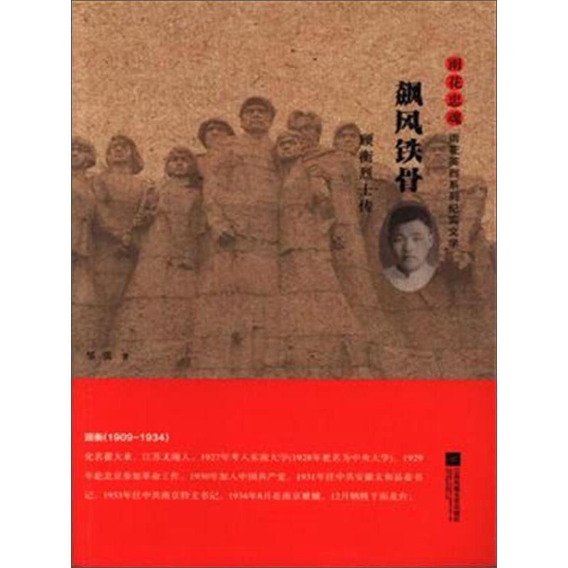 正版新书]飙风铁骨-顾衡烈士传-雨花忠魂-雨花英烈系列纪实文学