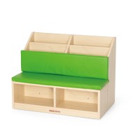 华森葳儿童家具 儿童欧德L型书柜-苹果绿