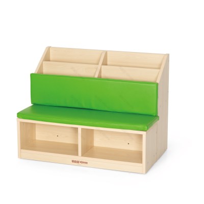 华森葳儿童家具 儿童欧德L型书柜-苹果绿