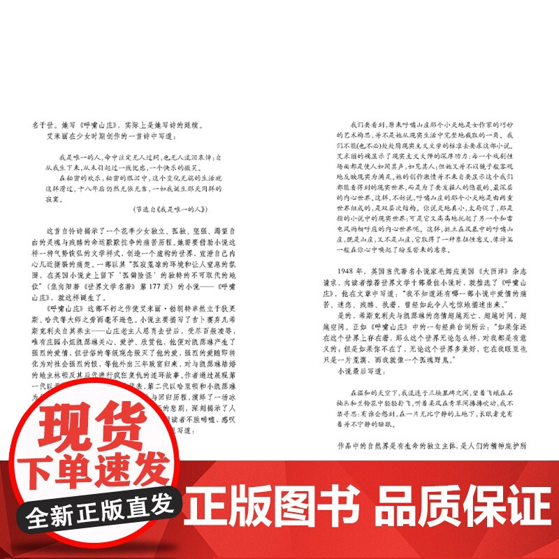 呼啸山庄 7-10岁 艾米丽·勃朗特 著 儿童文学