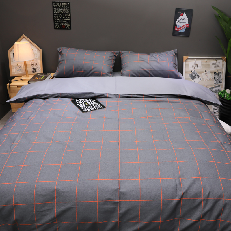 采馨 全棉床品四件套 双人公寓宿舍多件套床单被套枕套 1.5m/1.8m床 套