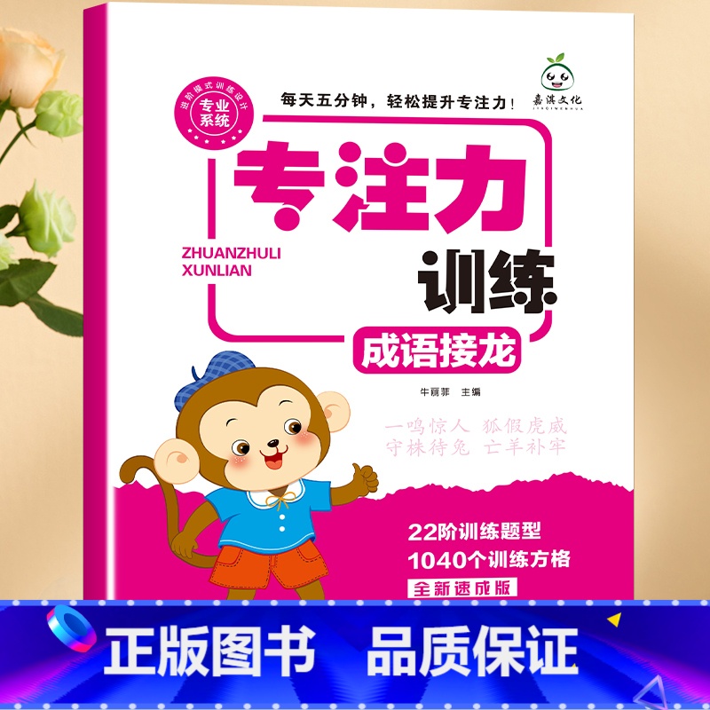 专注力训练(成语练习) [正版]小学生专注力训练6岁以上 6-7-8-9-10岁 一年级二提高提升孩子的注意力儿童书籍