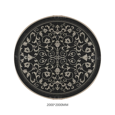 翌嘉YJ40802130 客厅沙发地毯免洗可擦圆形地垫