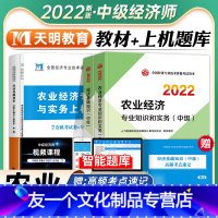 [友一个正版]中级经济师2022年教材历年真题试卷上机题库 全4本农业经济专业知识与实务经济基础知识人事社2022版中