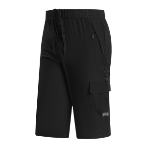 渔人船长夏季大码男士休闲运动裤冰爽轻薄透气弹力七分裤中短裤