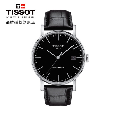 热卖推荐-天梭(TISSOT)瑞士手表简约时尚百搭轻奢魅时系列皮带男士机械表T109.407.16.051.00T109.407.16.051.00