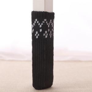 家柏饰(CORATED)针织桌脚桌腿椅子腿保护套椅子脚套凳子腿套防滑桌椅脚垫耐磨 黑色(16只)