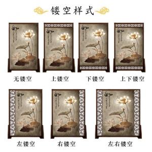 中式实木屏风隔断客厅装饰卧室遮挡家用胡桃镂空 座屏 定制100*200无镂空 整装