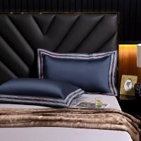 美帮汇100支长绒棉枕头套全棉枕套成人北欧式色单人枕用4874cm一对装