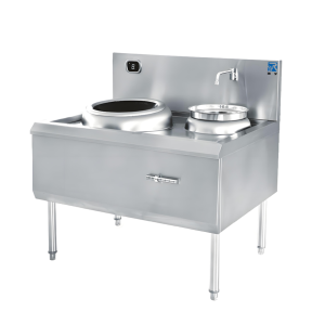 瑞宇牌电磁商用单炒单温炒灶1100*1000*800+400/380V/50HZ/15Kw*1/配500炒锅*1
