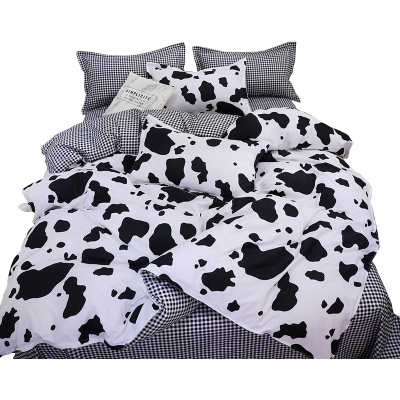 美帮汇大学宿舍床上三件套风个性黑白被套学生寝室床单铺盖套四件套