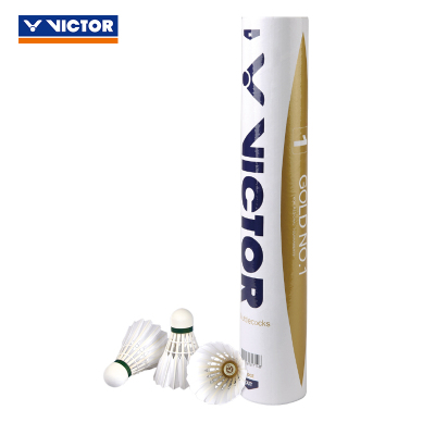 VICTOR/威克多 羽毛球鸭毛球金黄系列金黄1号 GOLD1 GD1 77N(12只/筒)