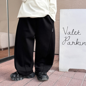 童酷儿童冬装湖州织里童装贴标休闲长裤一体绒保暖男童卫裤潮