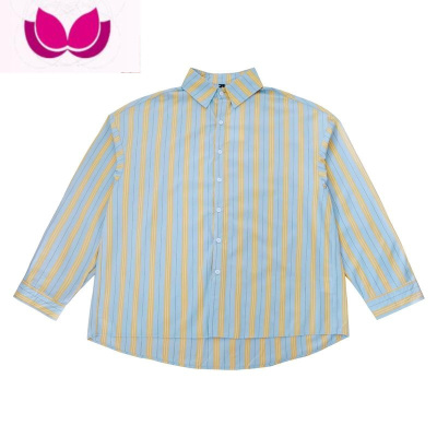 七斓日系复古条纹长袖衬衫男秋季街头潮流宽松百搭情侣休闲条纹衬衣服