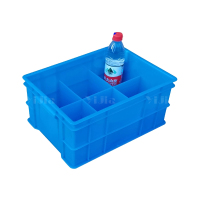 翌嘉YJ4120648 蓝色塑料收纳分格分类螺丝配件多格盒 6分格 380*373*17