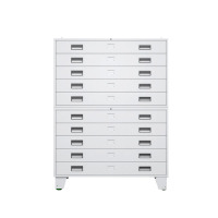 锦北 底图柜资料储存柜工程图纸柜底图储物柜多层抽屉柜 0号双层带轮子