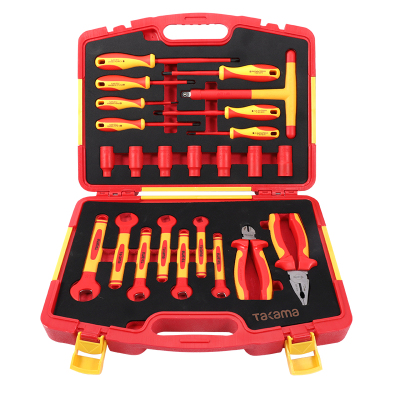 高松takama VDE双色绝缘耐压工具套装24件套v802024/1套 VDE双色绝缘耐压工具套装24件