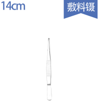 医用镊子手术不锈钢圆头有齿解剖镊组织镊眼科镊枪状镊 14cm辅料镊