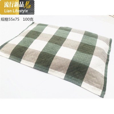 棉纱布枕巾一对情侣棉枕头巾三层柔软吸汗四季欧式成人 三维工匠