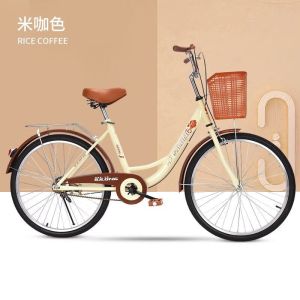 自行车女式轻便普通男女学生女生通勤车淑女折叠单车复古