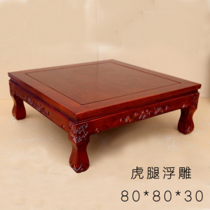 仿古实木质炕桌炕几榻榻米矮桌榆木中式飘窗茶几方地桌小桌子