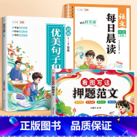 [+晨读巩固提升]优美句子初级+看图写话押题范文+每日晨读 [正版]优美句子积累大全小学生一年级二年级三年级四五六年级人