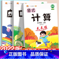 竖式计算+口算题+应用题 五年级上 [正版]口算题卡五年级竖式计算题天天练数学应用题专项强化训练上册下册人教版小学口算速