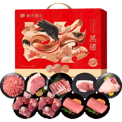 五个农民冷冻猪肉优选猪种鲜肉速冻锁鲜美味健康安全