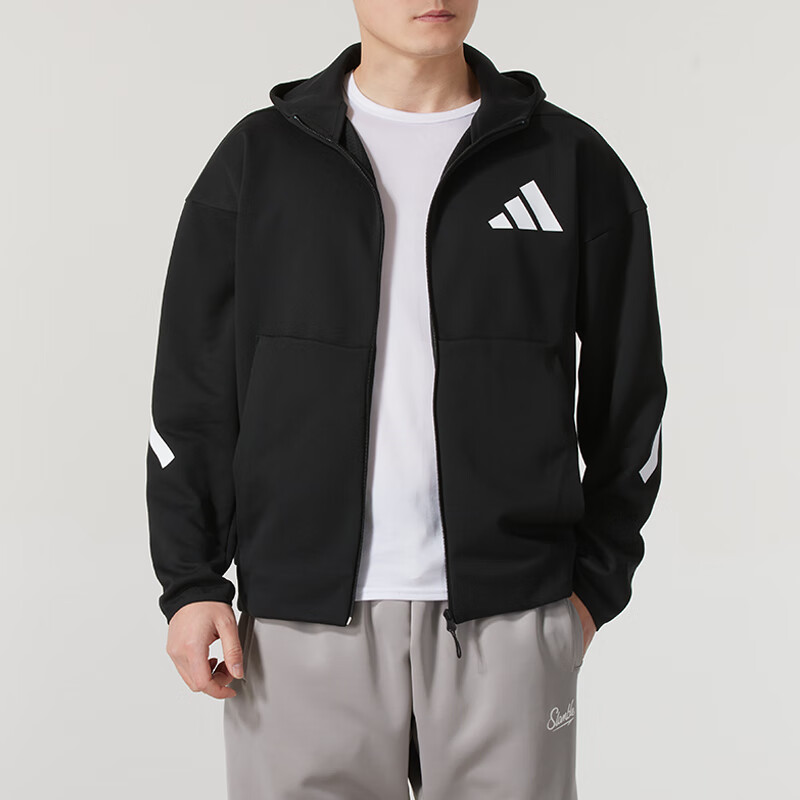 阿迪达斯 (adidas)男装新款运动服跑步健身训练外套时尚潮流休闲夹克上衣JD5984 ZP