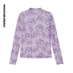 [1件3折价:39]美特斯邦威草莓熊打底衫满印圆领长袖T恤上衣