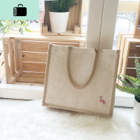 2019新款原创设计手作粗帆布购物袋复古文艺简约森系手提袋包包女NEW LAKE女手包