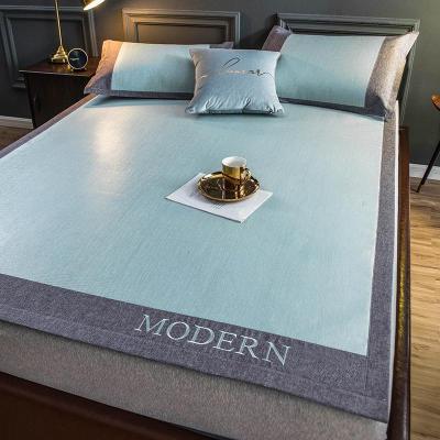 家柏饰(CORATED)凉席1.5米夏季冰丝夏凉席1.8m床软席子单人宿舍可折叠水洗三件套2