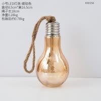 北欧ins小灯泡挂饰装饰墙面麻绳灯挂件卧室房间布置个性创意壁饰 三维工匠 大号灰色+小号琥珀色[2个]