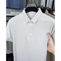 春夏新款男士翻领短袖纯色商务休闲简约时尚潮流Polo衫新疆棉