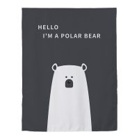 家柏饰(CORATED)窗帘免打孔安装遮光宿舍学生卧室简易出租房用出租屋魔术贴小窗帘 北极熊 宽1.0X高1.0一片