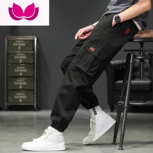 七斓工装裤男青少年休闲长裤子高中初中学生帅气男孩潮休闲裤
