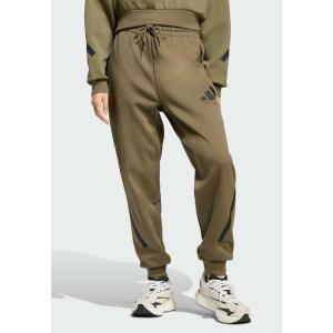 Adidas女款运动裤橄榄绿潮流透气训练健身束脚可调节运动休闲裤