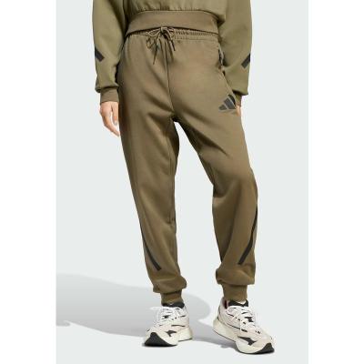 Adidas女款运动裤橄榄绿潮流透气训练健身束脚可调节运动休闲裤