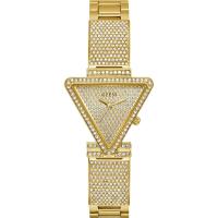 GUESS女士金 tones 三 角表盘不锈钢腕表防水 米商务休闲石英手