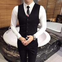 冬季商务休闲套装修身韩版英伦风型男夜店发型师工作西装马夹