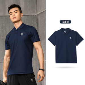 361°运动T恤男新款健身跑步半截袖男士翻领透气短袖polo衫休闲上衣