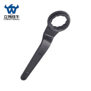 立伟铁牛单头梅花扳手90mm/把