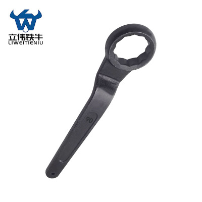 立伟铁牛单头梅花扳手90mm/把