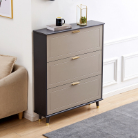 超薄翻斗鞋柜家用轻奢田园灰色环保简约现代17cm省空间口窄鞋架