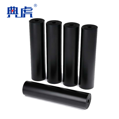 典虎 绝缘橡胶板地垫 黑色平面3mm 块