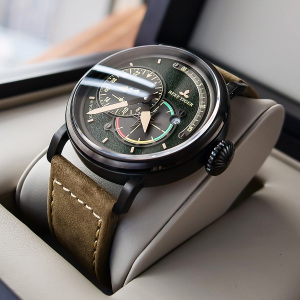 瑞夫泰格REEF RIGER潮流手表时尚多功能夜光自动机械表男表防水军表男士飞行员大表盘腕表RGA3019